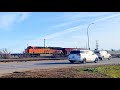 Southbound Light Power, BNSF Foreign Power, And a CN SD40U Off In Symington Yards!