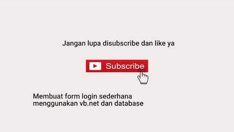 membuat form login sederhana dengan vb.net dan database