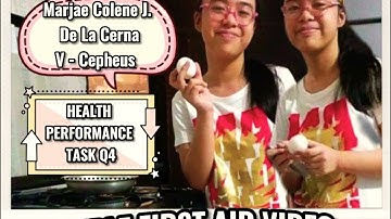 SIMPLE FIRST AID VIDEO - Health || Marjae Colene De La Cerna