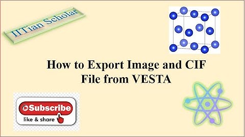 How to export image and cif file from vesta | How to export data from VESTA.