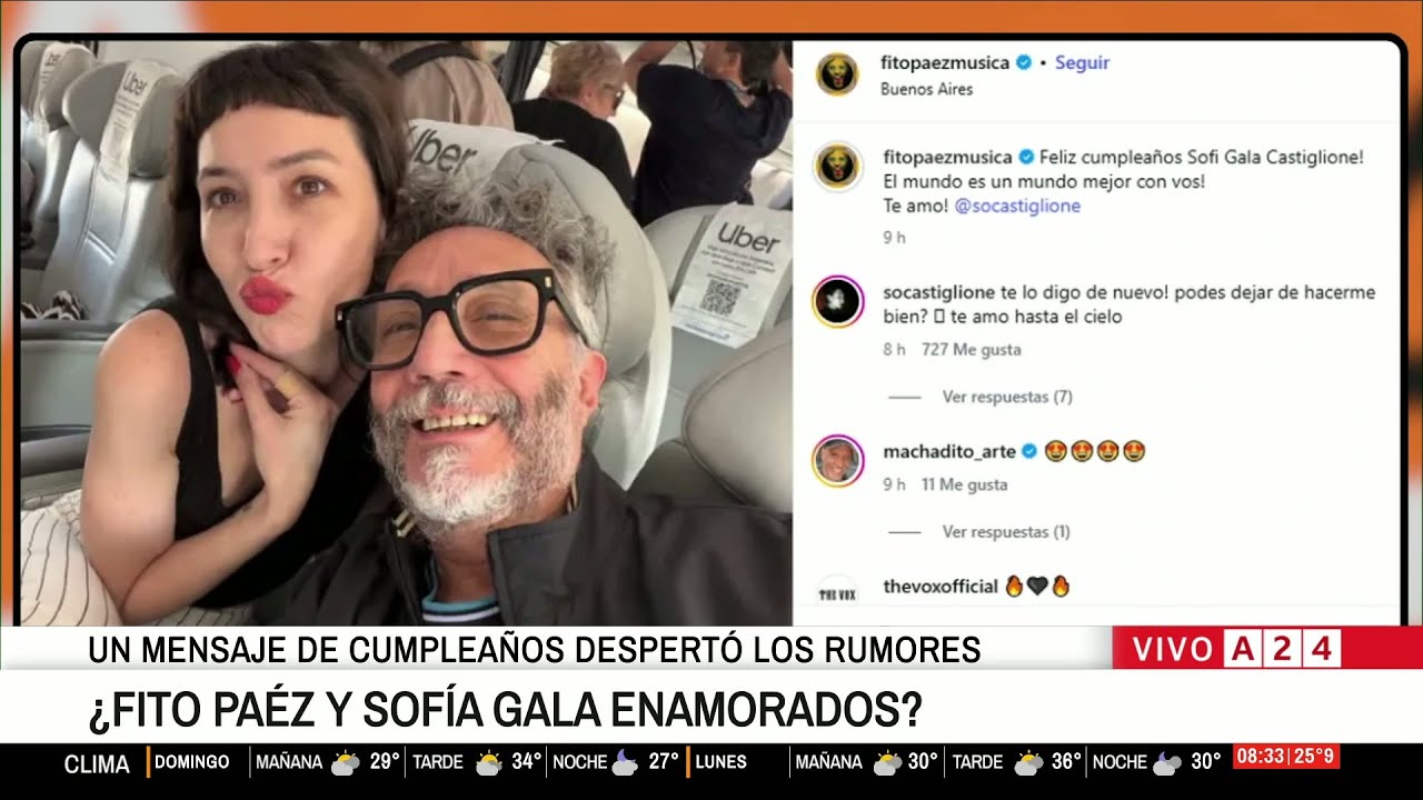 😱 Rumores de romance entre Fito Páez y Sofía Gala
