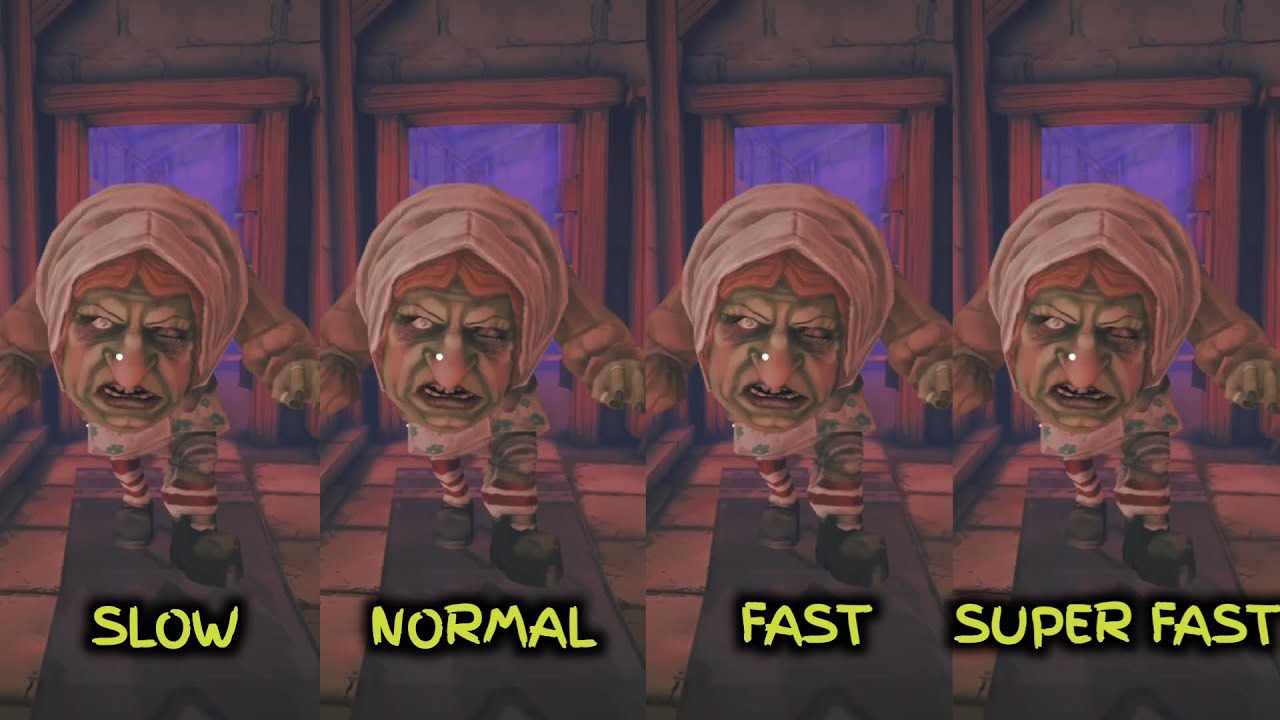 Witch Cry chase music in slow, normal, fast and superfast mode