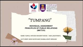 MKT 310 Individual Assignment short film “tumpang”.