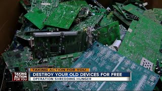 Dispose of your old electronics for free and feed the hungry at the same time