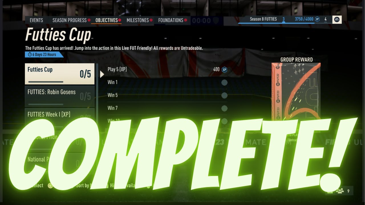 How To Complete The FUTTIES CUP OBJECTIVES ! FIFA 23 Ultimate Team