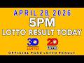 5pm Lotto Result Today April 28 2026 Swertres 3D Lotto Ez2 2D Lotto PCSO