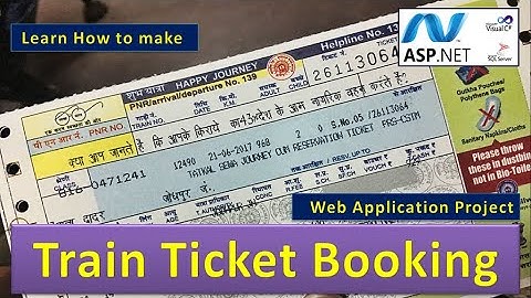 Railway Ticket Booking and Train Search C# asp.net Sql Server Online Project | asp200 #highblixasp