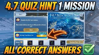 V4.7 QUIZ EVENT HINT 1 ALL CORRECT ANSWERS! 😱 Collect Rare Cards| PUBG Mobile screenshot 5