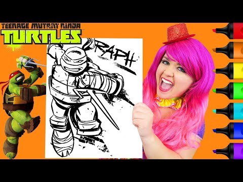 coloring-raphael-ninja-turtles-tmnt-coloring-page-prismacolor-markers-|-kimmi-the-clown