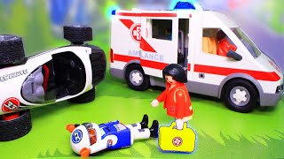 New Car Toy Adventure: Ambulance, Rescuers, Garbage Truck, Cars | Toy car story