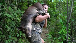 Full video: 300 days, wild boars attack people, survive alone, survival, in dangerous forests