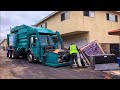 3 Types of Bulky Item Garbage Trucks in the Harbor District