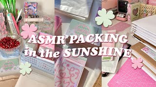 🎧💌 ASMR ORDER PACKING - no bgm, typing, crunchy packaging + shop prep 🍀