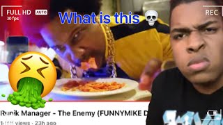 Runik Manager Diss Funnymike 🤢 ( Official Music Video) REACTION I Bang H.A.G