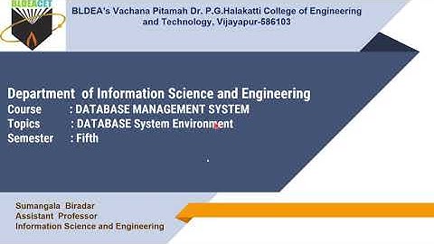 18CS53 MODULE 1  DATABASE SYSTEM ENVIRONMENT