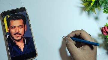 How To Draw Salman Khan Step by Step Outline Tutorial | Salman Khan | Outline video 😍