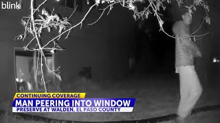 Man caught on camera peering into windows in Black Forest neighborhood