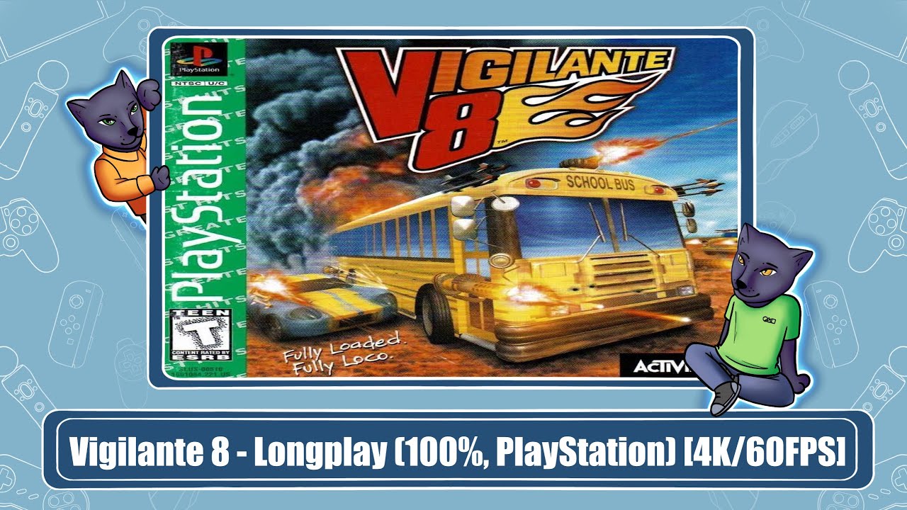Vigilante 8 - Longplay (100%, PlayStation) [4K/60FPS] - YouTube