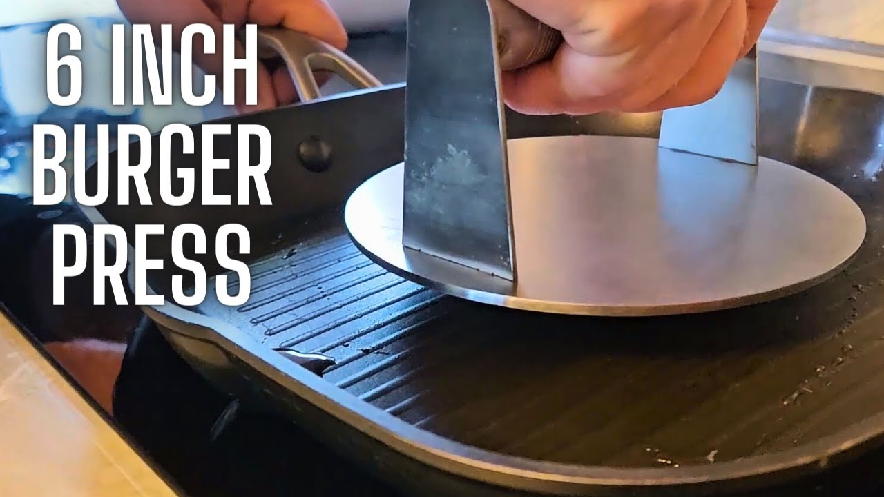 Burger Press Round Stainless Steel Burger Weight Press YouTube