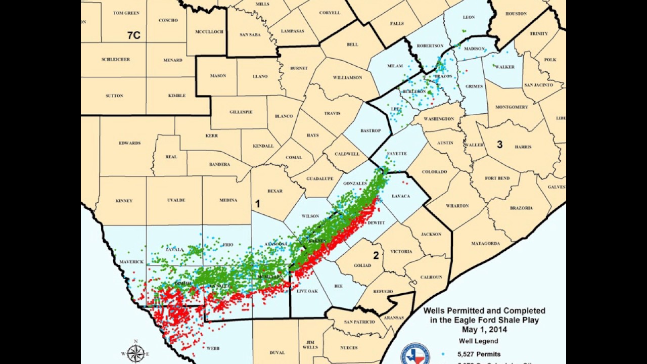 Eagle Ford Shale Well Map Timelapse