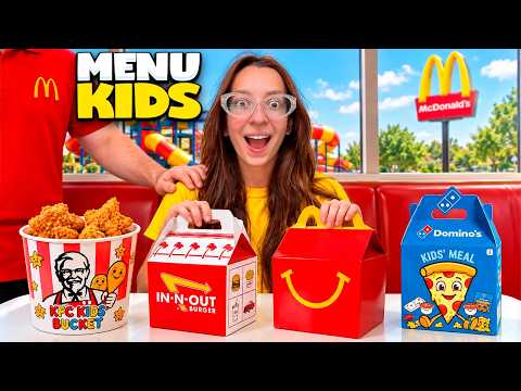 COMENDO TODOS OS LANCHES KIDS DOS FAST FOODS MAIS FAMOSOS DOS EUA