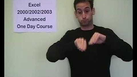 Excel 2000/20002/2003 Advanced