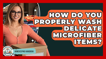 How Do You Properly Wash Delicate Microfiber Items? - Homekeeping Handbook
