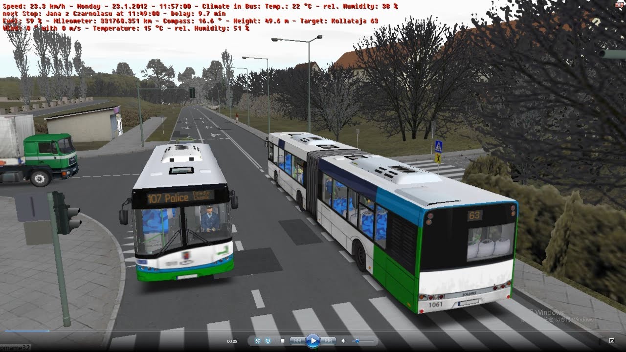 Omsi 2 tour (1162) 波蘭 斯塞新 Szczecin Linia 63 Skolwin -  Kołłątaja @ Solaris urbino 18