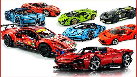 COMPILATION LEGO TECHNIC Top 5 Cars of All Time Ferrari Daytona - Lamborghini - Buggati Chiron