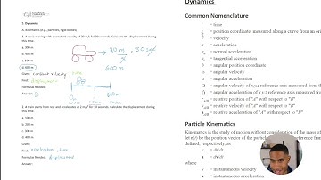 FE Review - Dynamics - Kinematics