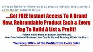 #1 Source For Private Label Rights, Master Resale Rights and Master Resell Rights