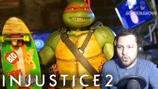 I CAN'T BELIEVE THE NINJA TURTLES ARE HERE - Injustice 2 "Ninja Turtles" Gameplay REACTION screenshot 1