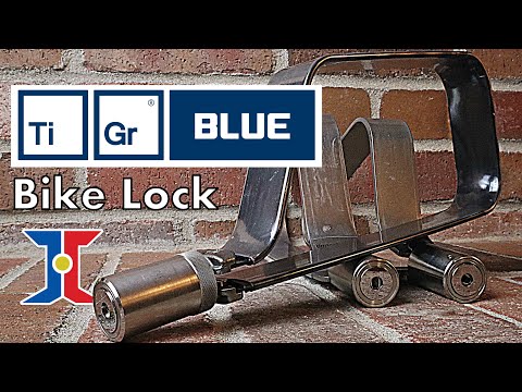 blue bike lock