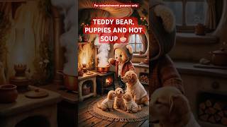 A Rainy Day Visit to the Mushroom House🍄🍜🐶#puppy#teddy #cozyvibes#aivideo#shorts #youtubeshorts