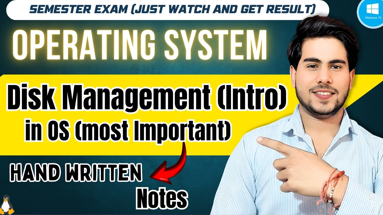 Operating System Disk Management Full Tutorial | Easy Notes + Examples ...