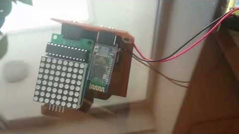 scrolling dots controlled by hc 05 bluetooth