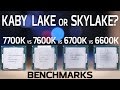 Kaby Lake vs Skylake Benchmarks! 7600K and 7700K vs 6600K and 6700K