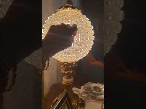 ASMR 💅🏽🇫🇷 long nails tapping on french crystal lamp #asmr #asmrsounds #asmrcommunity #asmrtingle