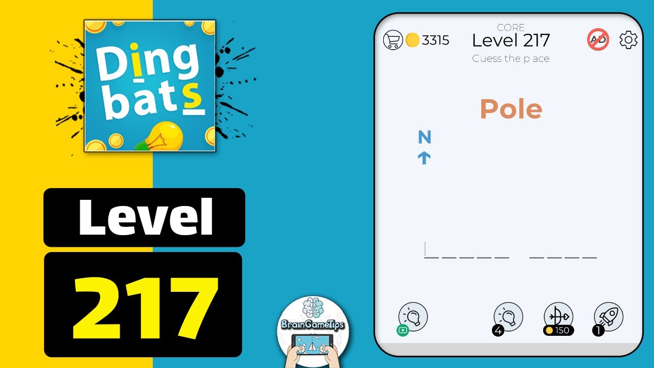 Dingbats - Word Games & Trivia - Level 217 N Pole Answer