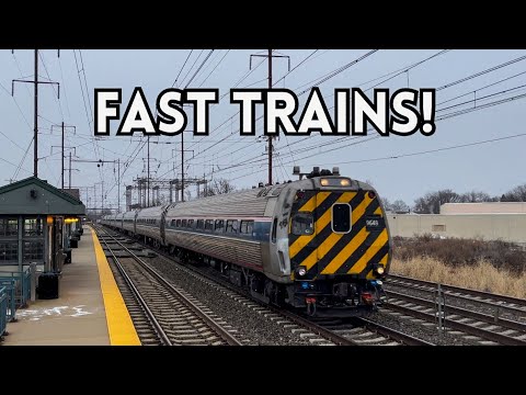 HIGH SPEED Amtrak Northeast Corridor Trains! 1.19.2025