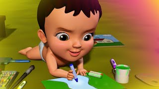 Crayon! Paint brush! Color Pencil! | Hindi Rhymes for Children | Infobells