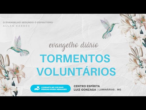 Evangelho Diário 84: OS TORMENTOS VOLUNTÁRIOS