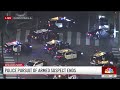 Police pursuit ends in downtown Los Angeles