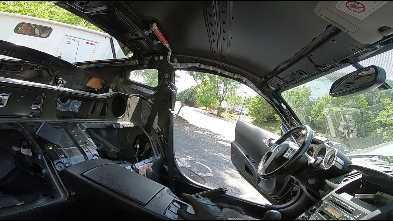 350z Gutting The Interior Weight Reduction And Custom Mounting The Dome Light