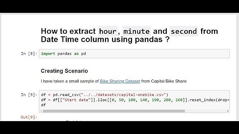 Python - How to extract Hour, Minute and Second from Datetime Column using pandas