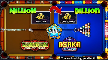 8 ball pool - 500 Level ~ Million to Billion Coins 😱 |🔥 Shanghai to Osaka Table 🔥 ~ DANISH 8BP YT