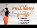 20 min full body fat burn hiit tabata ab core arm back leg thigh  cardio all standing