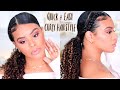 Curly Hair Ponytail + Braided Hairstyle