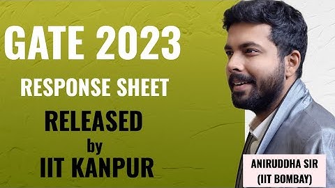 GATE 2023 Response Sheet Released : Know your Rank !! #gate2023 #aniruddhasir #iitkanpur #youtube