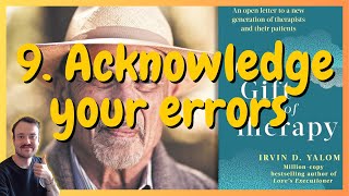 Acknowledge your errors - The Gift of Therapy [9]